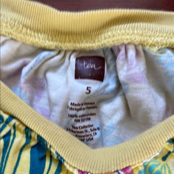 Floral Yellow Kids Dress - Picture 3 of 5